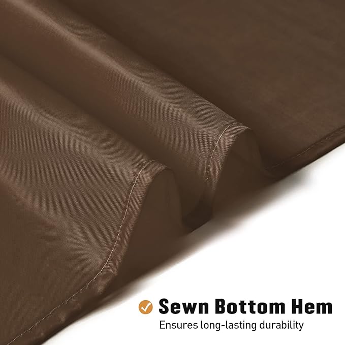 MitoVilla Fabric Small Shower Stall Curtain Liner, 36" W x 72" H Bathroom Shower Curtain Liner, Hotel Quality, Washable, Water Repellent, Brown Bath Shower Liners