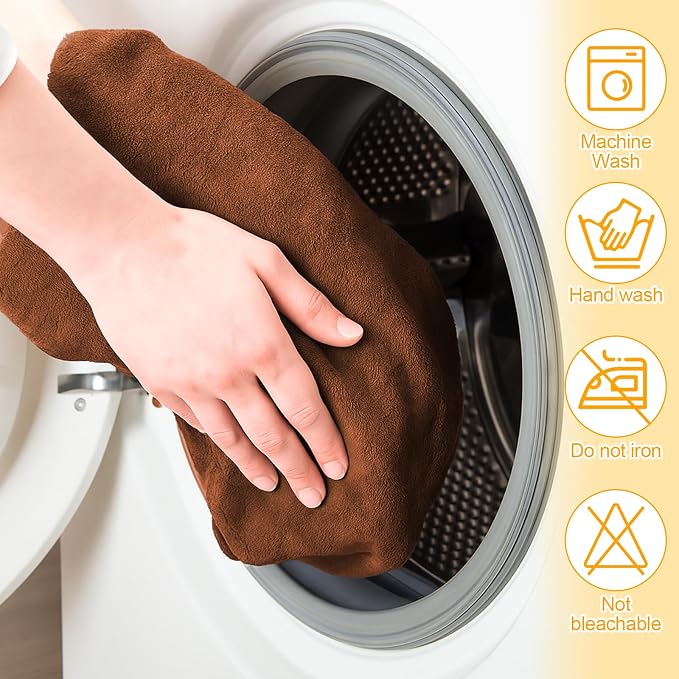 Dog Towels for Drying Dogs Large, Absorbent Microfiber Dogs Bath Towel, 40 x 24 Inch Soft Pet Grooming Towel, Dog Shower & Bath Supplies(Brown)