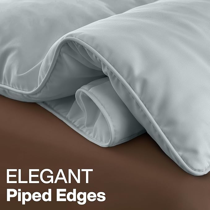 Utopia Bedding Comforter Duvet Insert, Quilted Comforter with Corner Tabs, Box Stitched Down Alternative Comforters California King Size (Light Grey)