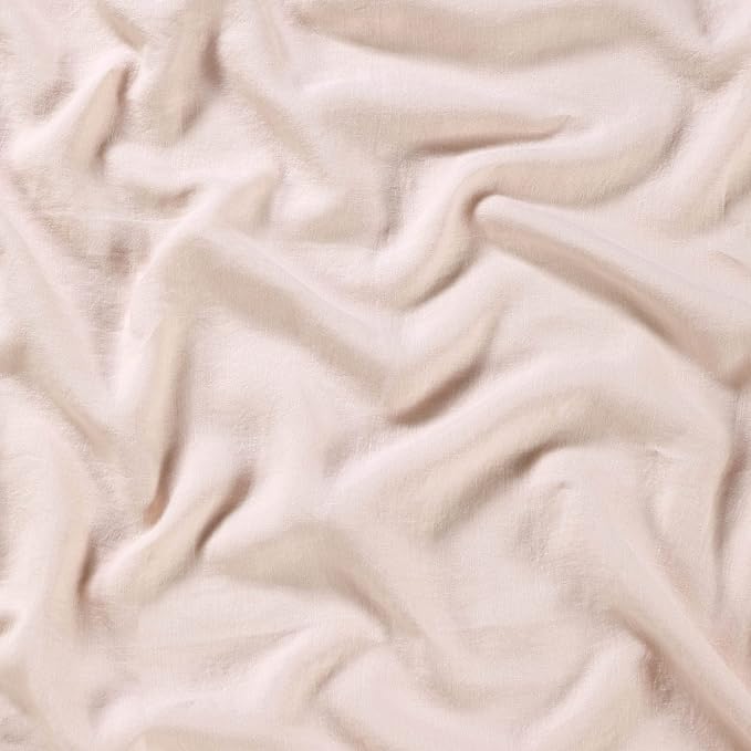 Sijo Stone Washed Organic French Linen Bed Sheet Set, GOTS Certified Organic, Best Cooling Linen Sheet Award by Sleep Foundation, 1 Flat Sheet Only (Blush, Full/Queen)