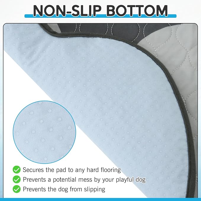 Washable Pee Pads for Dogs - 32”x25” 2PCS,Cute Paw Shape Whelping Pad for Puppy Training,Playpen Crate Bed Floor Protector, Reusable Dog Potty Pads Non-Slip,Super Absorbent & Odor Controlling