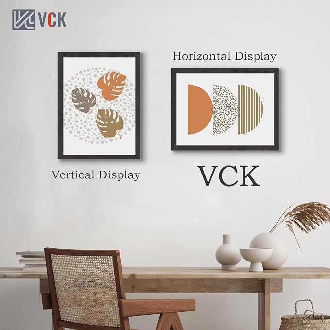 VCK 18x24 Poster Frame Solid Wood Black 3 Pack Picture Frames 20 x 30 Inches with Wall Mounting Hanging