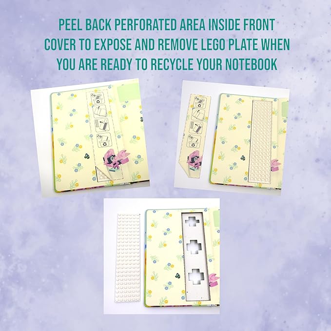 IQ LEGO Stationery Reclaim & Recycle Dotted Notebook with Gel Pen - Botanical (53502), A5 Notebook