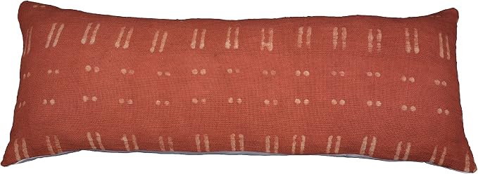 Trade Star Handloom Pillow Cases 100% Cotton Throw Pillow Cover Modern Cushion Case Farmhouse Rustic Decor Decorative Authentic (Rust Blossom 14X36 INCHES)