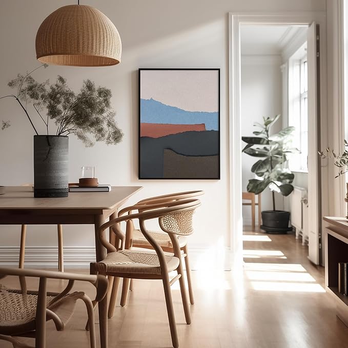 Monem Art Abstract Mountain Landscape Collage Print - Minimalist Scandinavian Art Poster - Wall Decor for Living Room, Bedroom or Office - 8x10 Unframed Wall Art by Mareike Bohmer