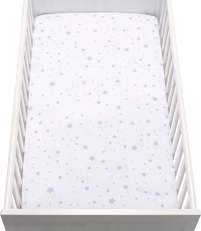 Newton Baby Fitted Crib Sheet (2-Pack) - Ultra Breathable and Soft, Organic Cotton, Fits All Standard Cribs, White Stardust