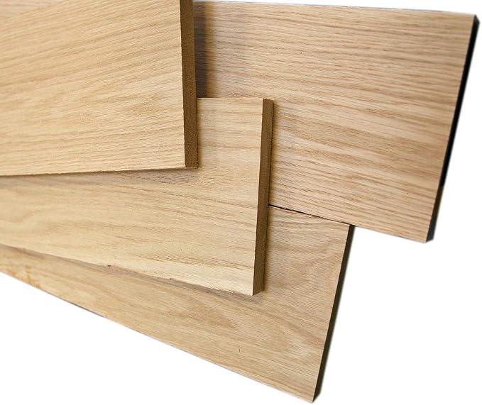 Woodchucks Wood 3/4 Inch x 2 Inch x 16 Inch Solid White Oak Lumber Boards as Cutting Board Wood (6 Pack)