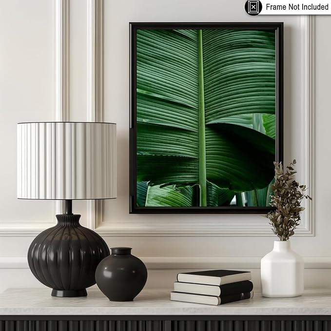 Monem Art Tropical Banana Leaf Photography Print - Minimalist Botanical Nature Poster - Wall Decor for Living Room, Bedroom or Office - 16x20 Unframed Wall Art by Mareike Bohmer