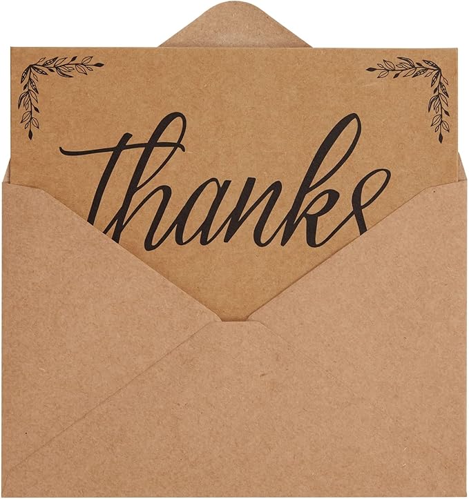 Best Paper Greetings Blank Cards & Envelopes Assortment - 36-Pack, 4 x 6 In Kraft Paper - Card Assortment Pack for All Occasions & Mixed Designs