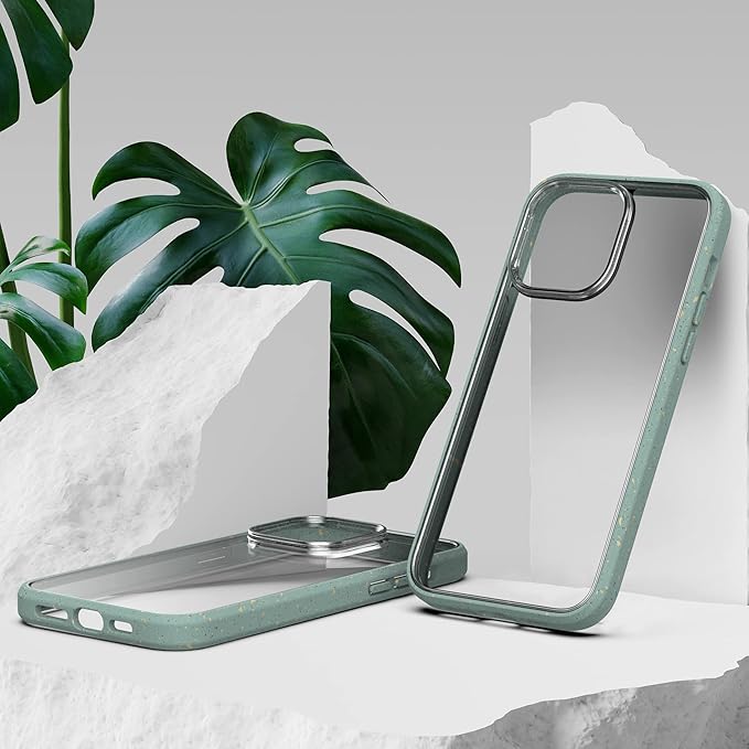 ENCASED Planet Eco Case, Designed for iPhone 14 - Earth Friendly 100% Biodegradable Compostable Bio Case and Packaging (Sage Green)