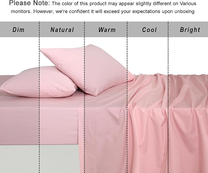 RUVANTI 100% Cotton Organic Percale Sheets Twin XL Size – Crisp Cooling Bed Sheets for Hot Sleepers, Deep Pocket 15”, Soft Peach Finish, Breathable & Durable Hotel-Style 3 Pcs, Peach Skin