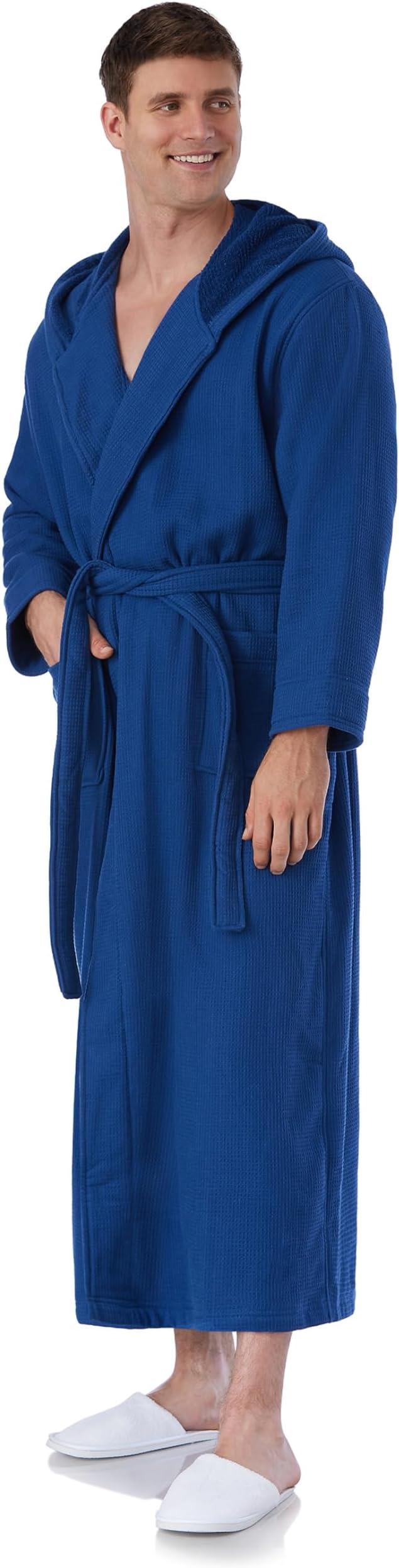 Plush Necessities Hooded Waffle Terry Robe