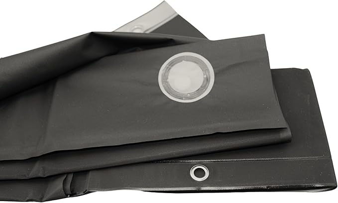 Dependable Industries inc. Essentials Premium 6 Gauge EVA Shower Curtain Liner - PVC Free Magnetized Bottom Odorless with Rustproof Grommets (Black)