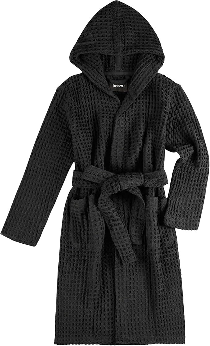 Luxury Organic Japanese Cotton Hotel & Spa Waffle Bathrobe for Men and Women (Hooded/Kimono)