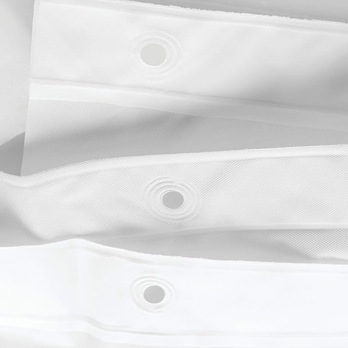 iDesign Waterproof PEVA Bathroom Shower Curtain Liner - 72" x 72", White