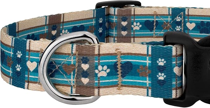 Country Brook Petz - Puppy Picnic Everyday Dog Collar and Leash - Plaid and Argyle Collection Featuring Charming Designs (5/8 Inch, Small)