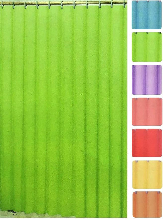 Better Home Deluxe Heavy Weight Shower Curtain Liner Bright Color (Lime Green)