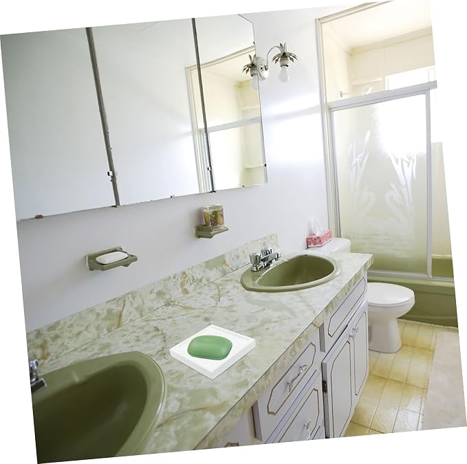 CALLARON Diatomite Soap Dish Bathroom Soap Holder Water-Absorbent Quick-Dry Diatomaceous Material for Shower and Kitchen Use