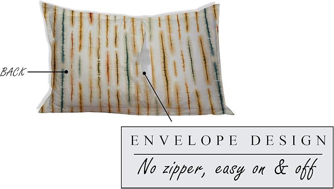 A1HC Palm Oasis Reversible Print Organic Cotton Pillowcase (Set of 2) | GOTS Certified Organic Cotton Pillowcase |Wrinkle Resistant| Long Staple Cotton| 21" x 30"