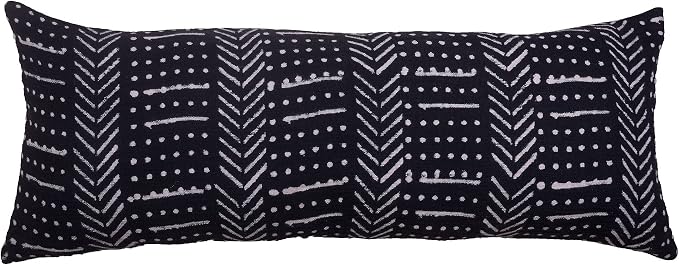 Trade Star Decorative Cushion Cover Mudcloth Pillow Case 100% Cotton Throw Pillow Cover Farmhouse Couch Bed Decor Authentic Cooling Body Pillow Cover for Sofa 14x36 Inches
