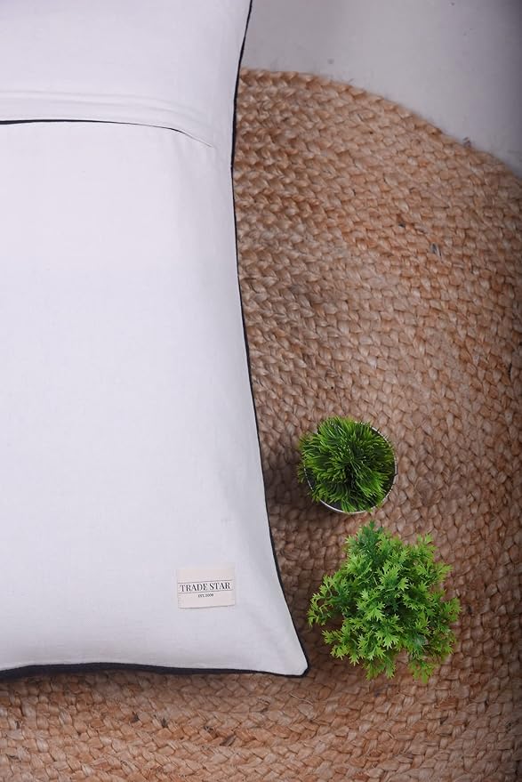 Trade Star Mudcloth Cushion Cover 100% Cotton Pillow Cover for Couch Throw Pillow Case Black for Bedroom Decorative Luxurious Living Room Pillow Case Home Decor Designer Handcrafted Fall Decor Case