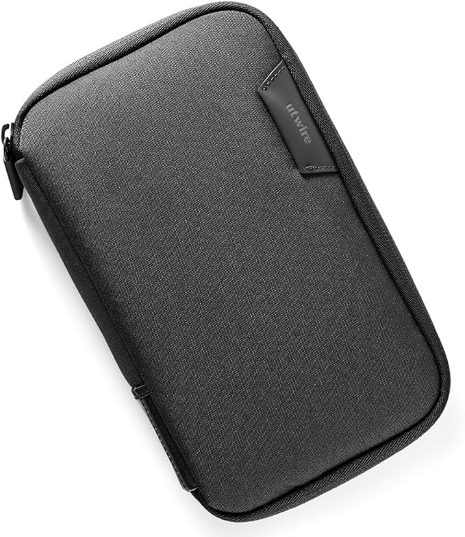 UT Wire Folio 1L Tech Gear Pouch for Personal or Individual Family, Travel, Work Cable Organizer, Electronic Tech Accessories with Label Identification, Small in Black