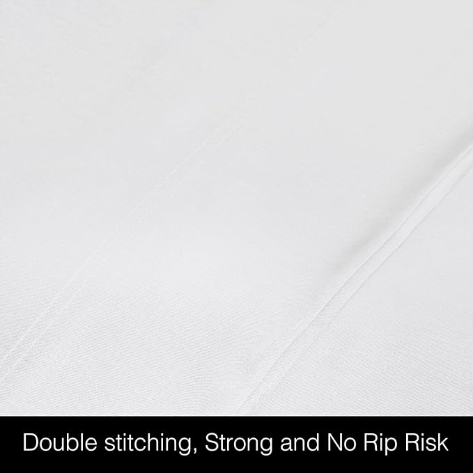BEDELITE Standard Pillow Cases Set of 2, Rayon Derived from Bamboo, Cooling Pillow Cases for Hot Sleepers & Night Sweats, Breathable Silky Soft Envelope Pillowcases(White, 20"x26")