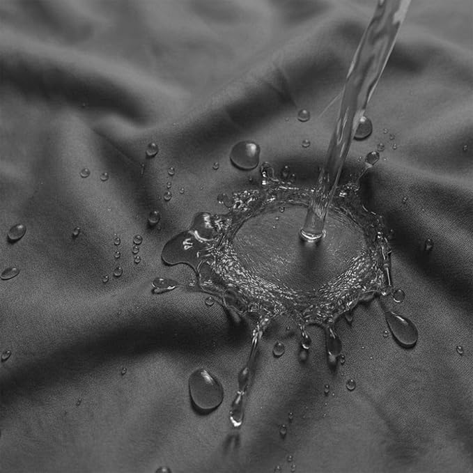 Waterproof Fabric Shower Curtain Liner, TPU Coated, PEVA-Free & Odorless, Hotel Quality, 3 Magnets, Rust-Proof Metal Grommets, Machine Washable, Grey, 36x72 Inch