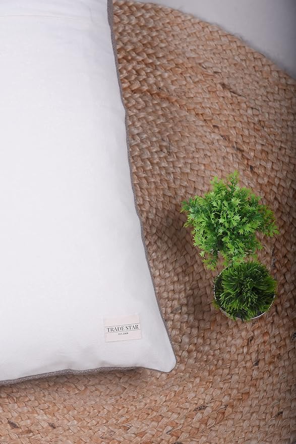 Trade Star Decorative Handloomed Cushion Case 100% Cotton Pillow Cover Lumbar Throw Covers Modern Farmhouse Luxurious Pillow Cover (Grey ALMA 12X24 INCH)