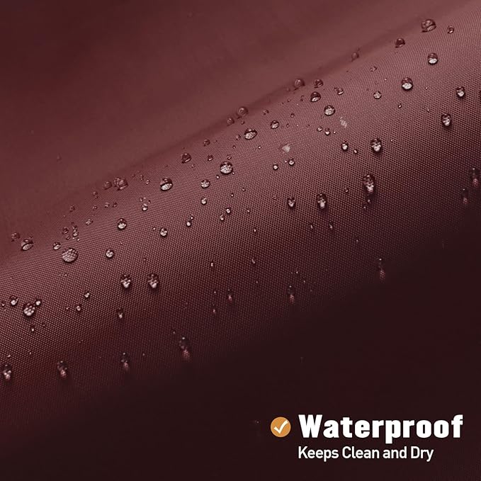 MitoVilla Burgundy Fabric Shower Curtain Liner, Dark Red Simple Shower Curtain or Liner for Modern Neutral Hotel Bathroom Decor, Waterproof Cloth & Machine Washable, 12 Plastic Hooks, 72" W x 72" H
