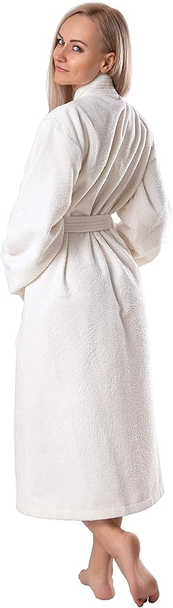 BAGNO MILANO Women's Robe, Certified Organic Turkish Soft Cotton Kimono Bathrobe for Women