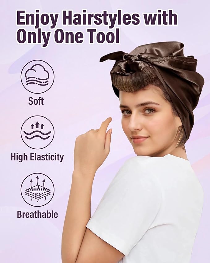 Heatless Hair Curler Overnight Curls-3 Pcs No Heat Curling Blowout Rod to Sleep In,Hair Rollers with Satin Scarf