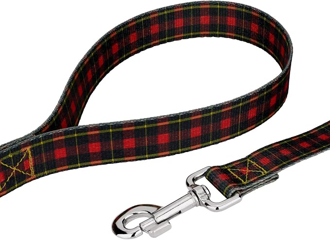 Country Brook Petz - Buffalo Plaid Everyday Dog Collar and Leash - Plaid and Argyle Collection Featuring Charming Designs (1 Inch, Extra Large)