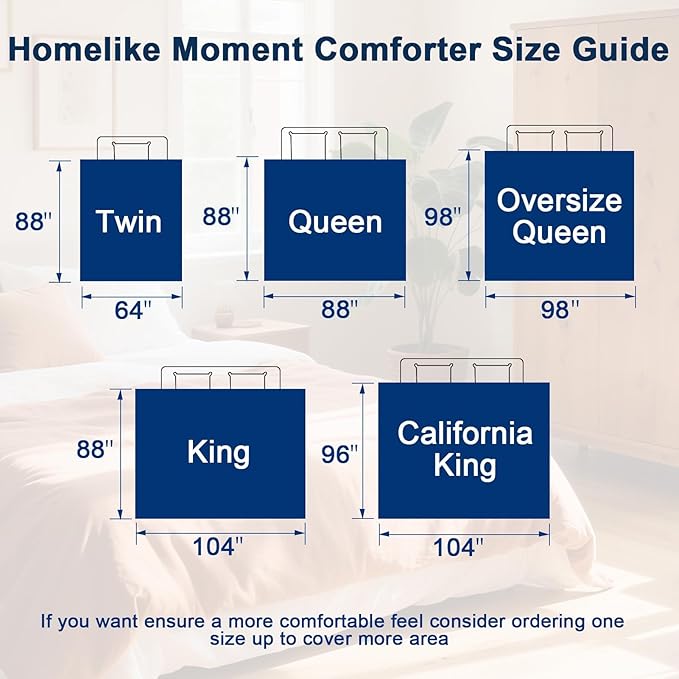 Homelike Moment California King Comforter - Beige Duvet Insert Down Alternative Bed Comforter, Lightweight Bedding Comforters Cal King Size Quilted Soft All Season Reversible Beige