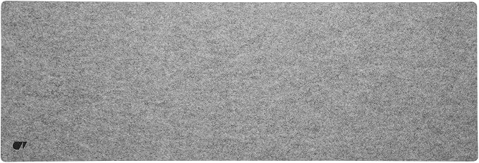 Oakywood Craft 100% Merino Wool Felt & Cork Desk Mat Sustainable, Handmade Wool Felt Desk Pad with Cork Base for Comfort and Stability Grey 90x30cm (35,4x11,8 in)