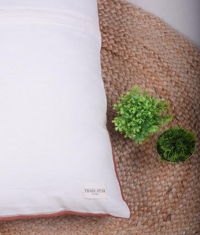 Trade Star 100% Cotton Throw Pillow Cover Farmhouse Lumbar Cushion Cover Tribal Pillow Shams Mudcloth Ethnic for Bedroom (Rust Phoenix 14X22 INCHES)