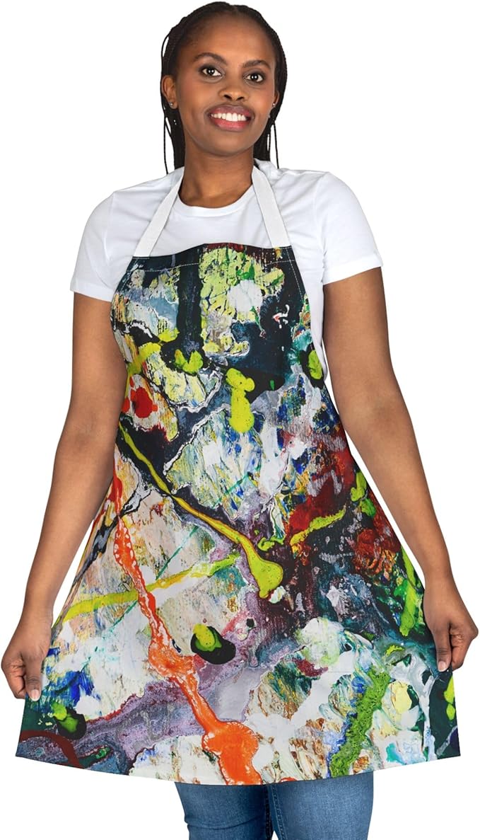 Colorful Graffetti Apron, 5-Color Straps (AOP)