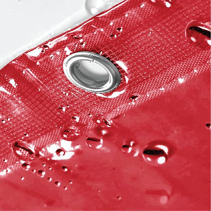 Home Expressions 6 Gauge PEVA Liner Magnetic Shower Curtain Liner 70"x72" (Red)