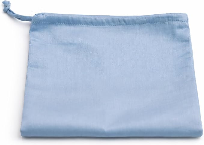 ORGANIC TEXTILES 350 Thread Count GOT's Certified Organic Cotton Pillowcases, Non-Toxic - (Travel, Blue) - Set of 2