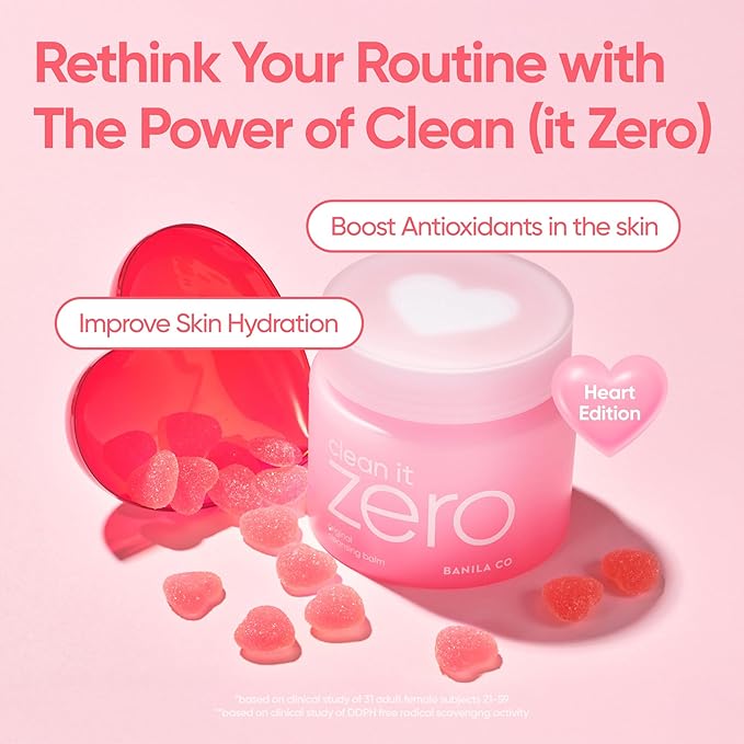 BANILA CO Clean it Zero Original Cleansing Balm Heart Edition | Korean Makeup Remover, Cleansing Oil, Cleanser for All Skin Types | Vegan | Made with Acerola Berry & Vitamin C (180ml / 6.08 fl.oz)