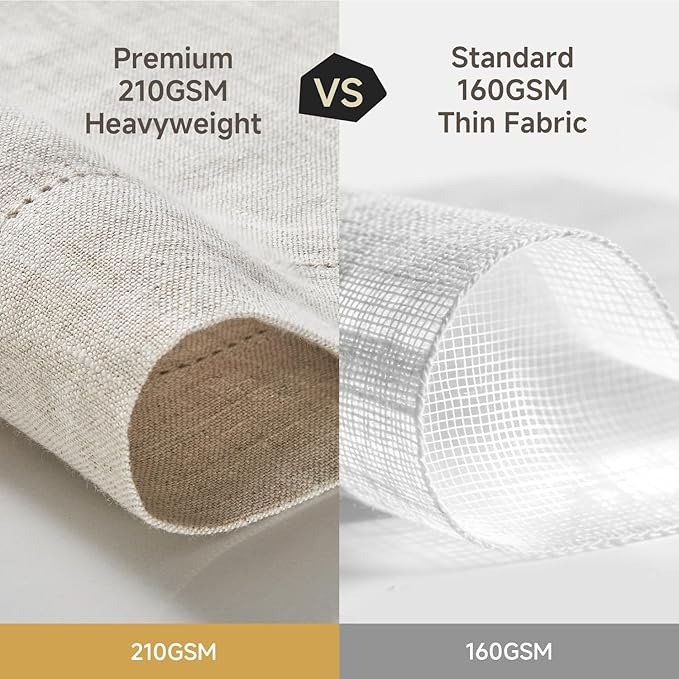 KINGSTONE Linen Natural Cloth Napkins Set of 4 French Linen 210GSM Hemstitch, 18 x 18 Inch for Dining, Party, Wedding, Spring, Easter, Mothers Day