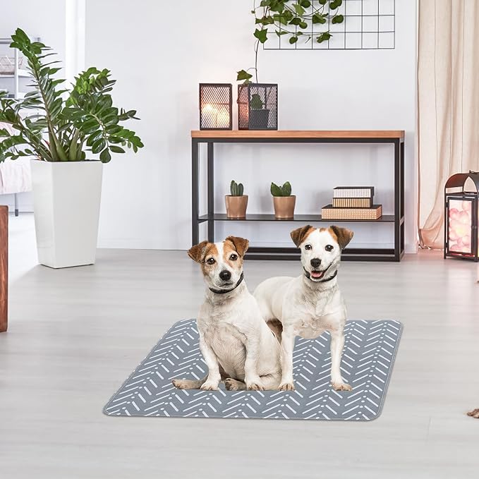 PUPTECK Reusable Dog Pee Pads, 2 Pack Non-Slip Washable Waterproof, Fast Absorbing Puppy Pads Whelping Mat, for Couch, Crate, Potty Training 36" x 41"