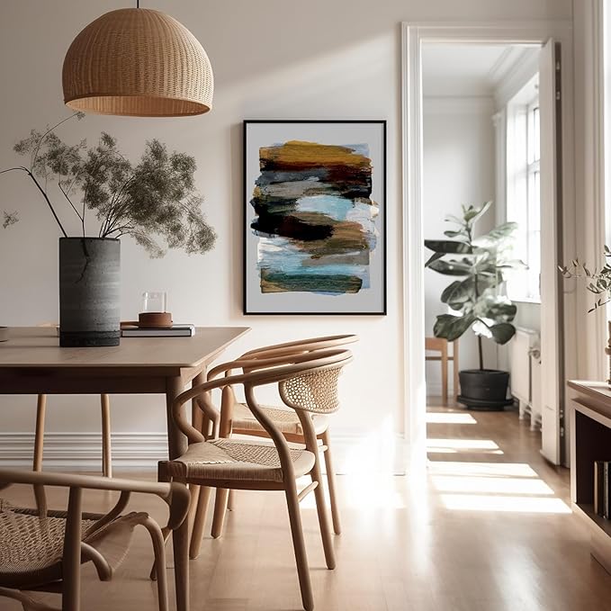 Monem Art Abstract Earth Tone Brushstroke Print - Modern Painterly Art Poster - Wall Decor for Living Room, Bedroom or Office - 30x40 Unframed Wall Art by Mareike Bohmer