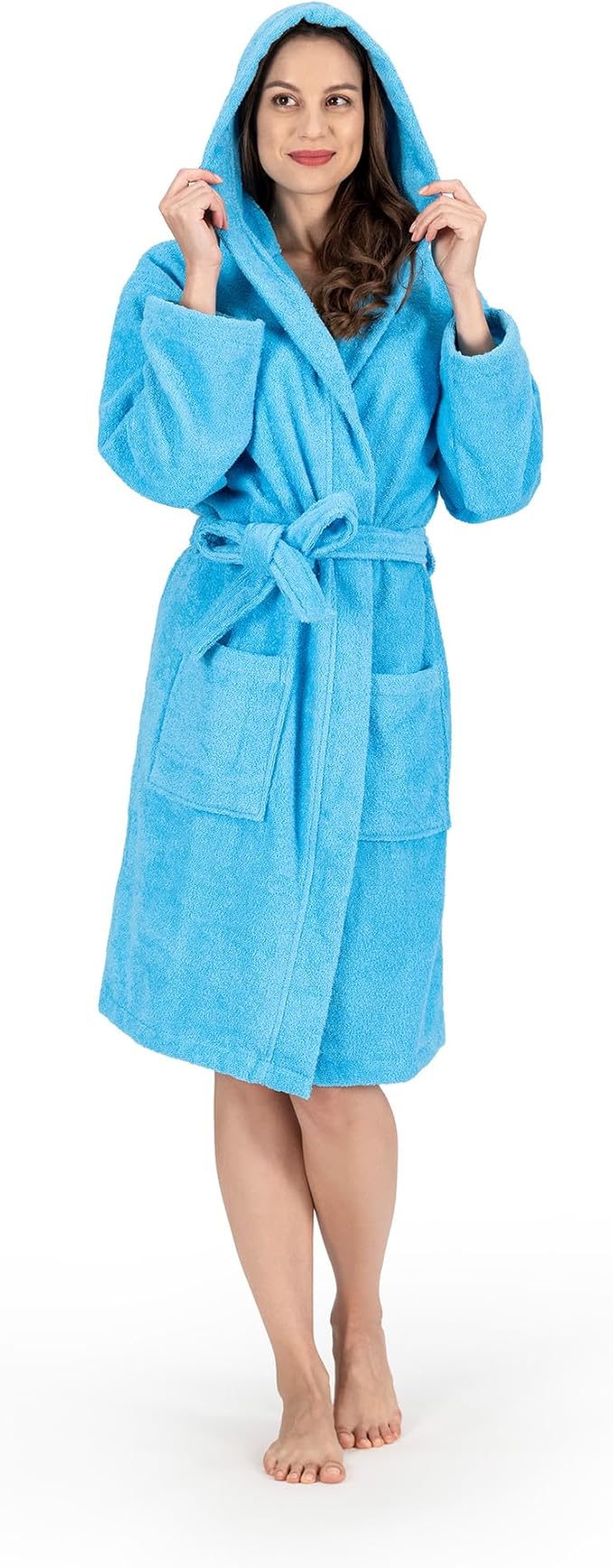 Nine West Women's Hooded Terry Bathrobe