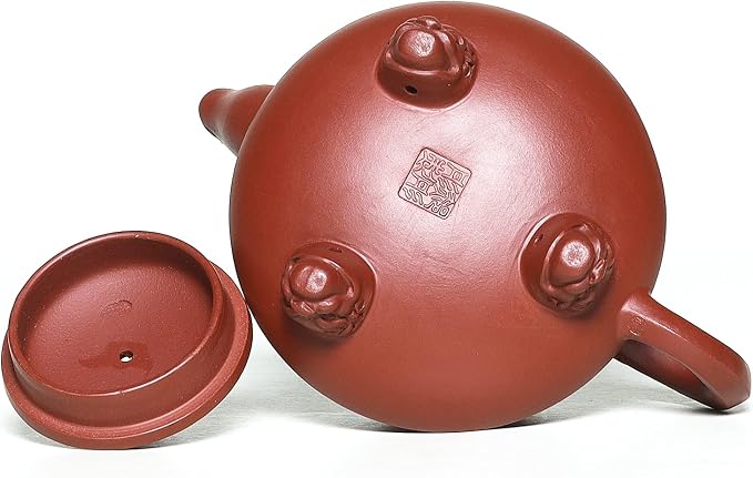 Zisha Teapot 8 Oz,Genuine Handmade Yixing Clay Tea Pot with Filter,Chinese Kung Fu Infuse Brew Tea Maker Set