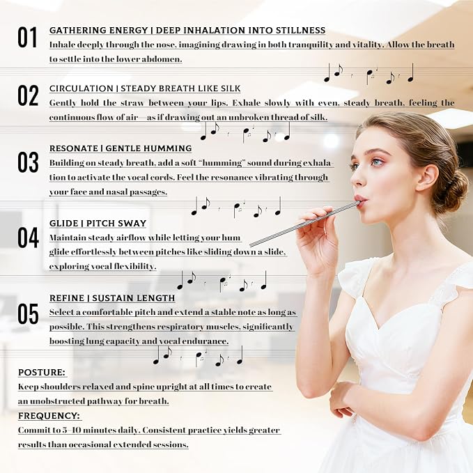 Singing Straw for Vocal Training - 3 Sizes of Singing Straw Tool Set, Stainless Steel Vocal Training and Healing Aid, to Improve, Train & Heal Your Voice(Gift Box)