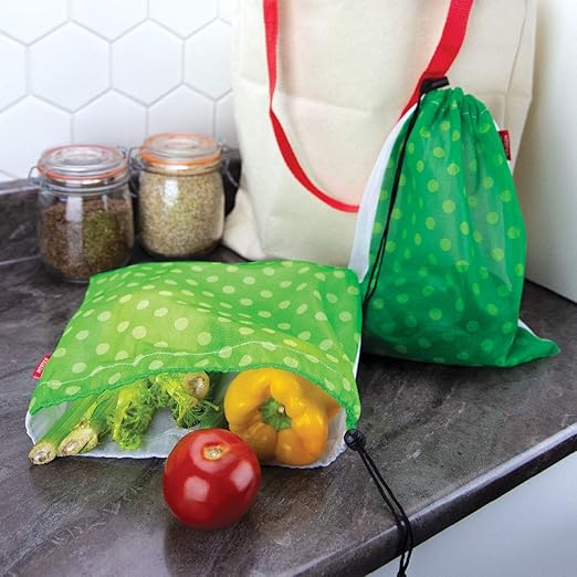 Mortier Pilon - Zero Waste Start Set of 9 Reusable Bags, 3 Beeswax Food Wraps and 12 Bamboo Straws