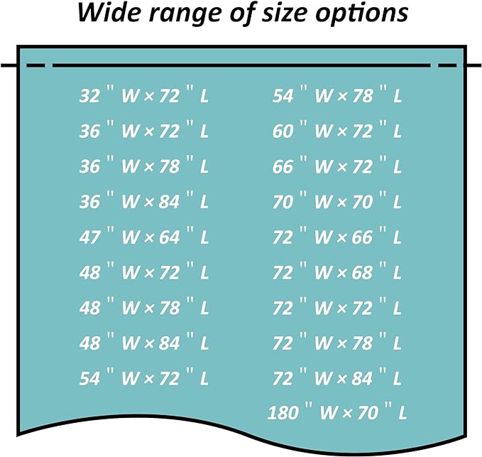 Mrs Awesome Small Stall Shower Curtain Liner 36 x 72 inch, PEVA 8G Thick & Heavy Duty, 3 Bottom Magnets, Waterproof, 36x72, Clear