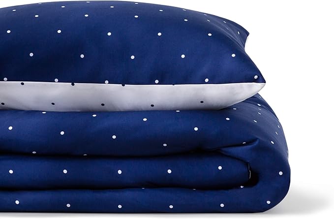 Linenspa All Season Hypoallergenic Down Alternative Microfiber Comforter, Twin XL, Navy, Twin XL Size, Dorm Room Essentials