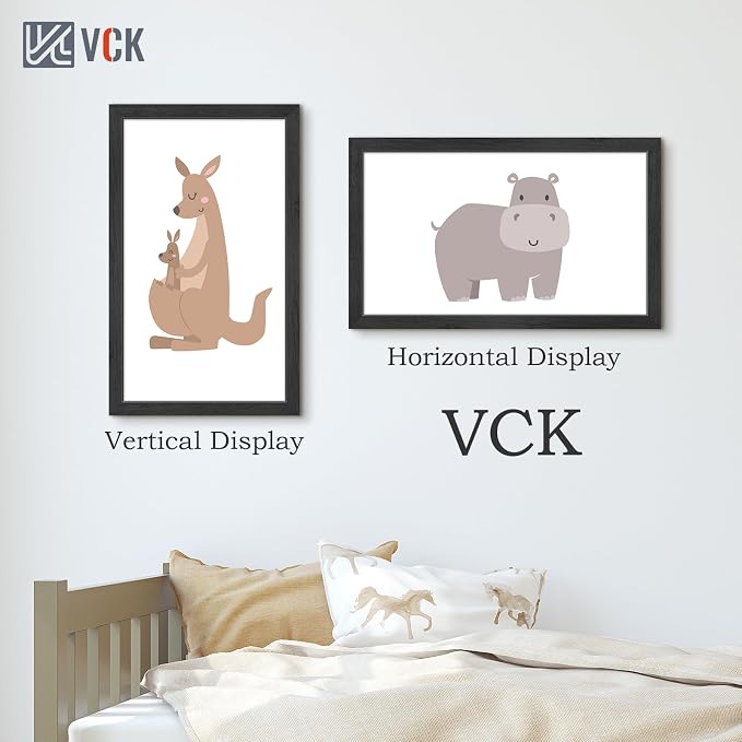 VCK 14x24 Picture Frame 3 Pack, Black Poster Frame MDF Wood with Polished Plexiglass, Wall Mounting Horizontal & Vertical Display